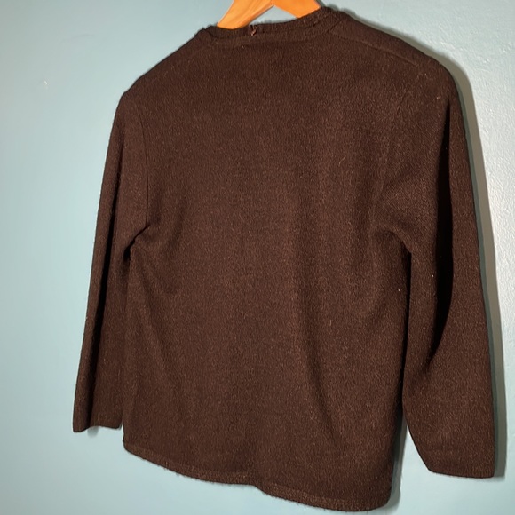 VTG 60s Chinese coin sweater set black keyhole small - Picture 4 of 7